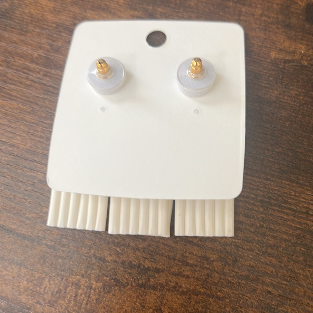 Clay Rainbow Earrings - White and Sage - Picture 2 of 2